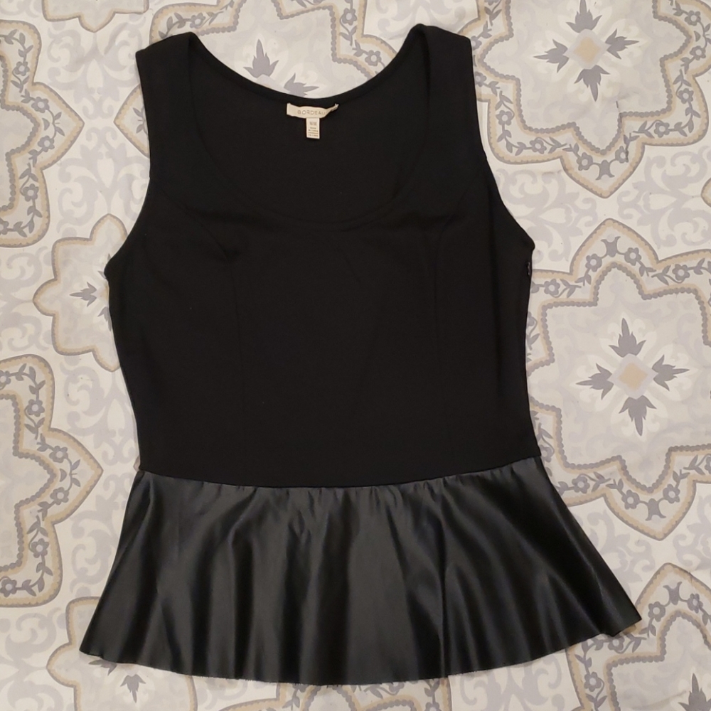 Faux leather peplum